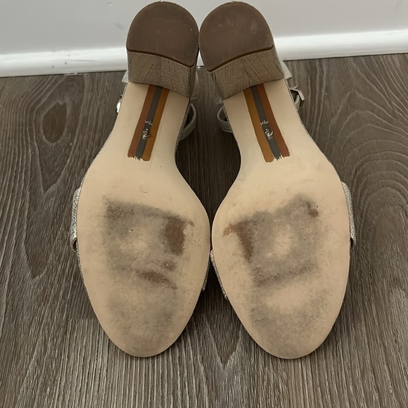 Sam Edelman gold block heel sandals/ worn once and perfect for wedding season! - Picture 7 of 10